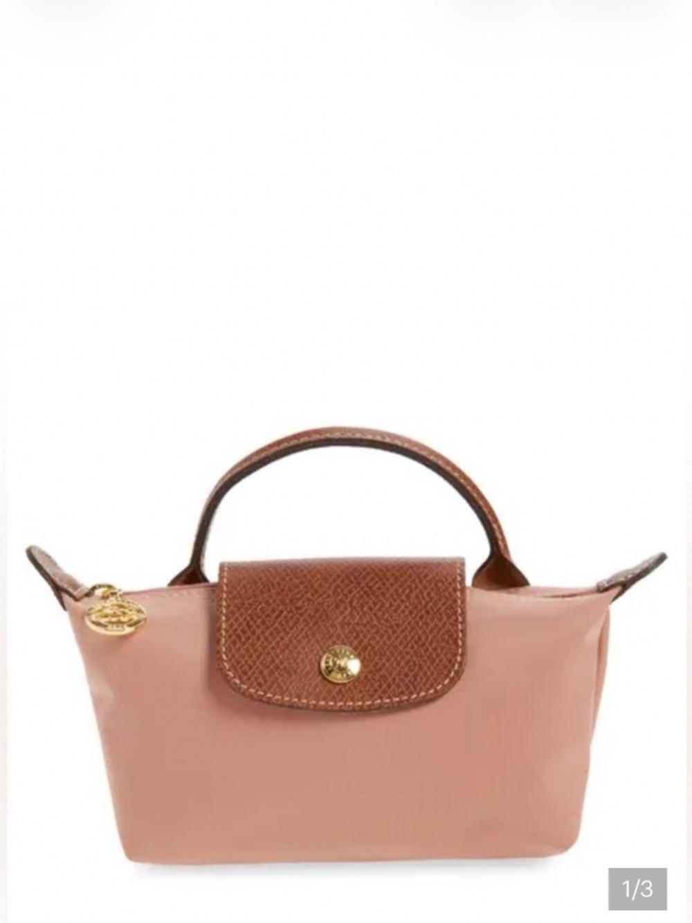 Longchamp mini XS Le pliage tote nylon pink new crossbody strap